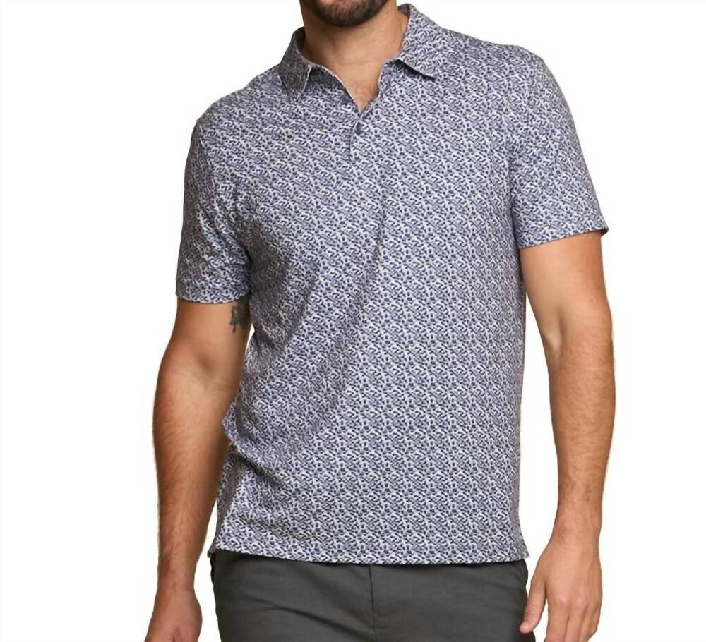 NEW FUNDAMENTAL COAST pixel polo shirt in heron